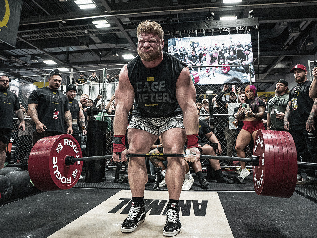 Athlete deadlifting